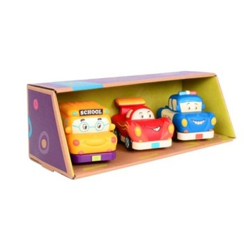 B.Toys Zestaw 3 mini autek z napędem z wyścigówką Mini Wheeee-ls!