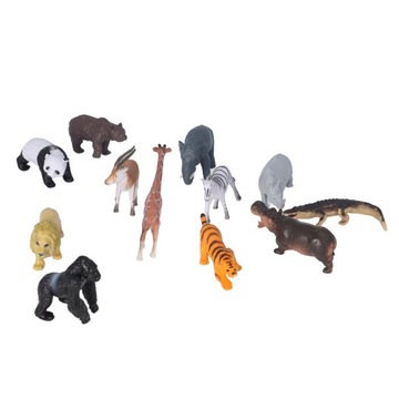 12 sztuk zwierzęta z dżungli figurki realistyczne