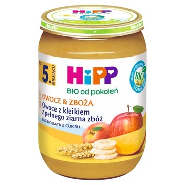 HiPP BIO Owoce z kleikiem po 5. m-cu, 190 g