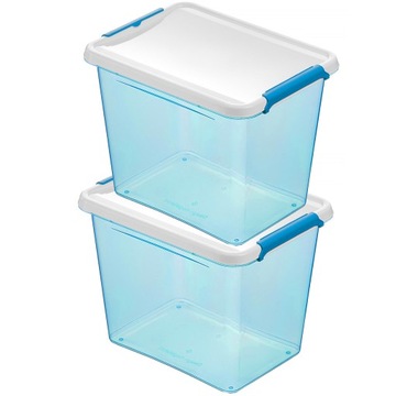 POJEMNIKI PLASTIKOWE NA ŻYWNOŚĆ PUDEŁKA 2,5L 2szt