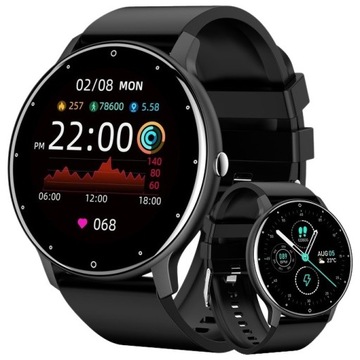 Zegarek Smartwatch Damski Ciśnienie Tlen We Krwi Tętno Powiadomienia SMS PL