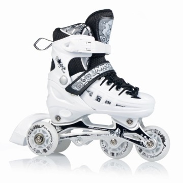 NILS SKATES 4IN1 WHITE LED S(31-34) NH10905 РОЛИКОВЫЕ КОНЬКИ LED КОНЬКИ