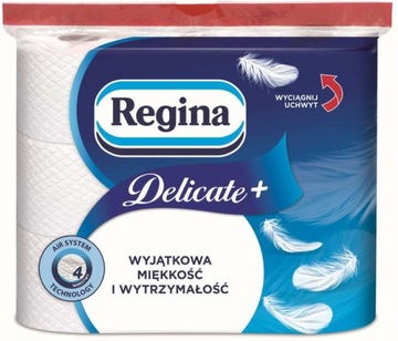 Regina Papier Toaletowy Delicate+ 4-warstwowy (9 rolek x 100 listków)