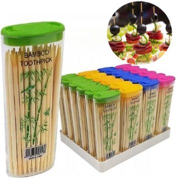 WYKAŁACZKI BAMBUSOWE PATYCZKI KORECZKI PIKERY EKO JEŻ PRZYJĘCIA GRILL