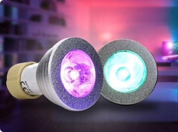 2X RGB светодиодные лампы красочные GU10 с галогеном дистанционным управлением