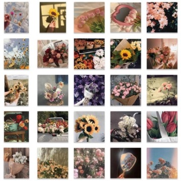 СТИКЕРЫ СТИКЕРЫ BOMB MIX RETRO FLOWERS 50шт