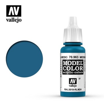 Vallejo Model Color 963-17 ml. Medium Blue NEW