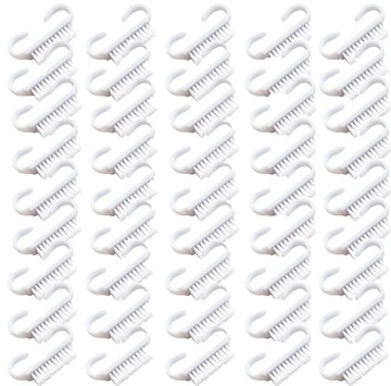 50 sztuk SZCZOTECZKI do paznokci manicure BIAŁE do odpylania MANICURE