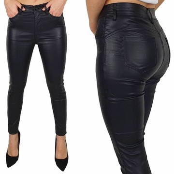 MODELUJĄCE SPODNIE WOSKOWANE DAMSKIE SKÓRA PUSH-UP