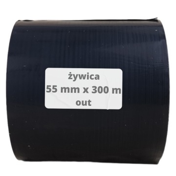 55x300 żywica OUT kalka do etykiet 55mm 300m tasma ttr żywiczna resin