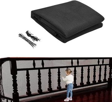 ZABEZPIECZAJĄCA SIATKA NA SCHODY BALKON BALUSTRADA SPADANIE ZABAWEK 3m