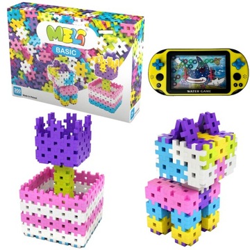 KLOCKI WAFLE KONSTRUKCYJNE MINI MELI BASIC 300 PINK + PREZENT Polskie 3+