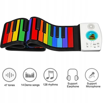 Klawiatura pianina Ręczne zwijane pianino