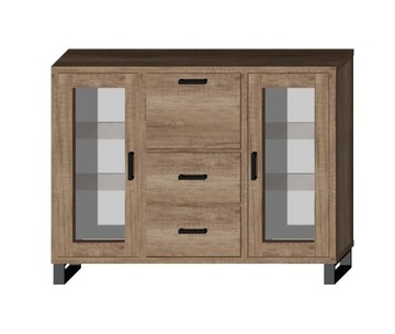 Komoda barek witryna SARA LOFT 160 metal - canyon