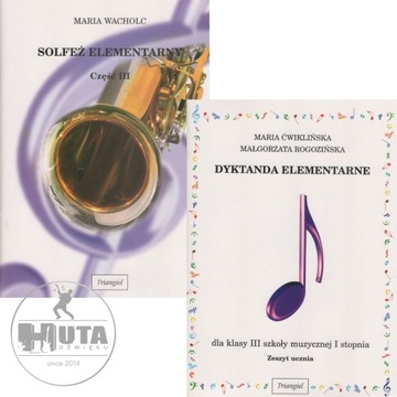 Solfeż elementarny 3 + dyktanda elementarne 3 KOMPLET