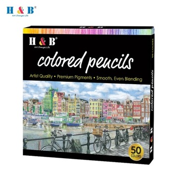 Большой набор H&B Crayons 50 шт, профессиональные карандаши для рисования 24 часа в сутки из Польши
