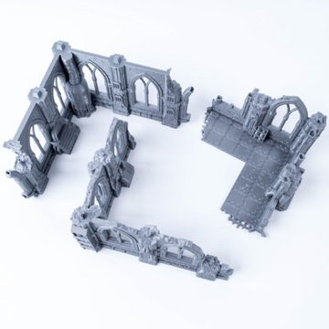 Готические руины, набор 2: Разрушенный собор для фэнтезийных и научно-фантастических игр