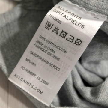 ALLSAINTS _ ORYGINALNA KOSZULKA POLO Z LOGO _ M/L