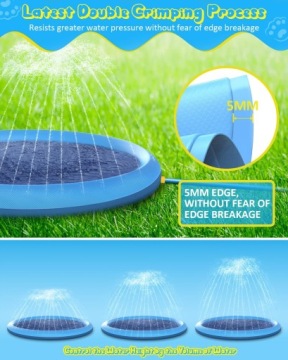 Коврик для распыления воды, спринклерный фонтан Raxurt Splash Pad Sprinkler Ł449