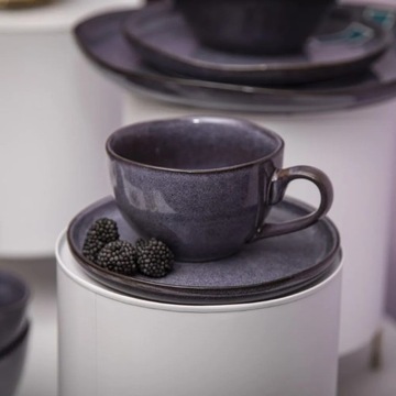 Кофейные чашки и блюдца Altom Design Reactive Violet 220 мл, 4 шт.