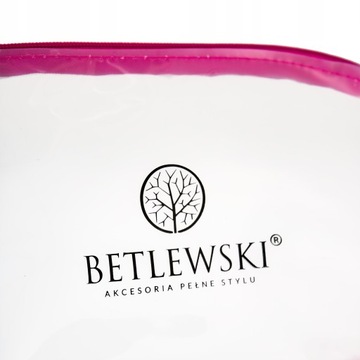 BETLEWSKI Прозрачная, маленькая, легкая женская косметичка на молнии для путешествий.