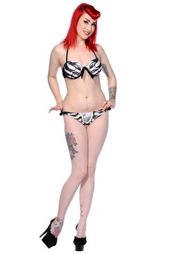 Kostium kąpielowy Black Ribcage Bikini XS