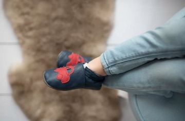 ПАПУТКИ, тапочки кожаные, тапочки, туфли, темно-синие, разные