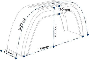 КОЛЕСНЫЕ АРКИ КРЫЛО 13 ДЮЙМОВ 14 ДЮЙМОВ ДЛЯ ПРИЦЕПА ZASŁAW