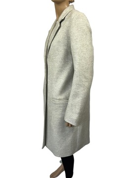 COS Классическое ШЕРСТЯНОЕ ПАЛЬТО КАШЕМИРОВЫЙ СЕРЫЙ-L