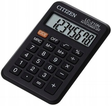 Citizen Kalkulator kieszonkowy LC210NR prosty matura egzamin