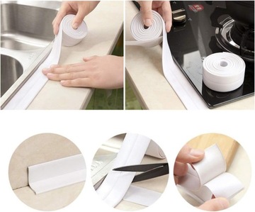 ВОДОНЕПРОНИЦАЕМАЯ САМОКЛЕЯЩАЯСЯ ЛЕНТА ПВХ ДЛЯ КУХНИ, ВАННОЙ, ВАННЫ, УМЫВАЛЬНИКА, РАКОВИНЫ