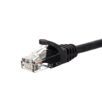 Patchcord RJ45, kat. 5e UTP, 0,5m, Netrack, czarny