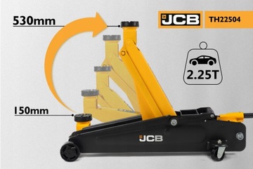 АВТОМОБИЛЬНЫЙ ПОДЪЕМНИК ŻABA ГИДРАВЛИЧЕСКИЙ, ДВУХПОРШНЕВЫЙ АВТОМОБИЛЬНЫЙ домкрат 2,25 ТОНН JCB