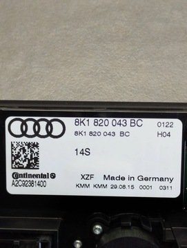 AUDI A5 8T PANEL KLIMATIZACE 8K1820043BC