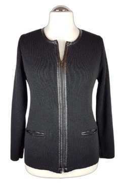 SWETER rozpinany CZARNY JAKOŚĆ polski rozm XL