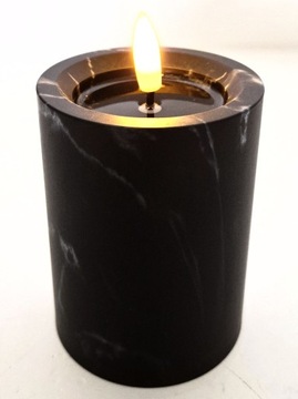 СВЕЧА НА АККУМУЛЯТОРЕ 10 СМ С ЭФФЕКТОМ МРАМОРА, СВЕЧА СВЕТОДИОДНАЯ ВСТАВКА ДЛЯ ЦЕНТРА СТОЛА