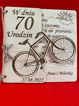 открытка на день рождения, деревянный подарок, велосипед