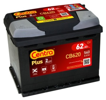 AKUMULATOR CENTRA PLUS 62AH 540A 12V P+ CB620