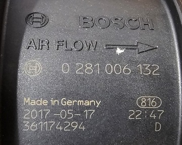 BOSCH 0 281 006 132 VÁHA VZDUCHU HMOTA VZDUCHU