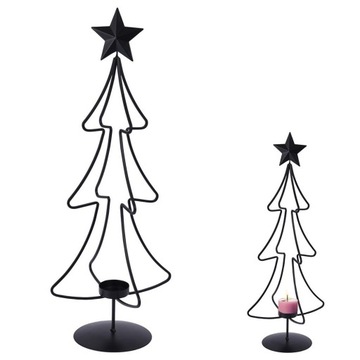 Świecznik CHOINKA świąteczny na tealight metalowy stojak na świeczkę 55 cm