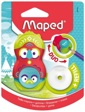 Красная точилка Maped Loopy с ластиком
