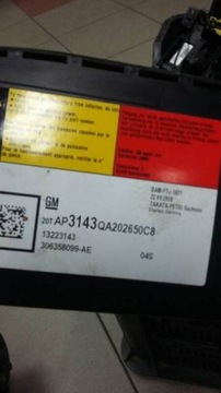 AIRBAG SEDADLA PR OPEL INSIGNIA 13223143