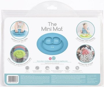 EZPZ Маленькая силиконовая тарелка 2в1 Mini Matt синяя