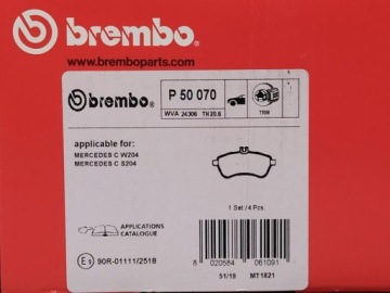 BREMBO P 50 070 Комплект тормозных колодок