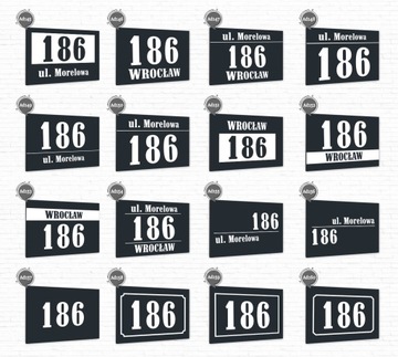 АДРЕС Табличка Алюминий АНТРАЦИТ Номер дома