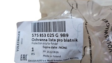 LIŠTA NÁRAZNÍKU LEVÝ ZADNÍ SEAT ATECA 575853025G ORIG. NEW