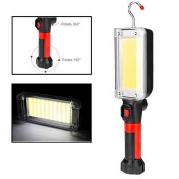 COB СВЕТОДИОДНАЯ ЛАМПА ДЛЯ МАСТЕРСКОЙ С МАГНИТОМ И КРЮКОМ 700 ЛМ МОБИЛЬНАЯ ПОРТАТИВНАЯ