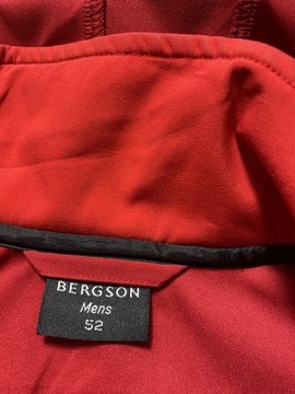 BERGSON czerwona Kurtka/ softshell/ odsuwany kaptur rozmiar L