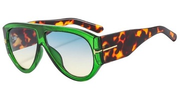 Ponadgabarytowe okulary przeciwsłoneczne pilotki moda damska 2023 luksusowe
