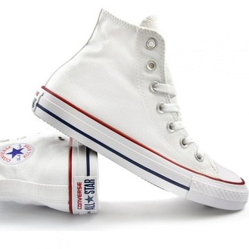 Converse buty trampki białe wysokie Hi All Star M7650 39